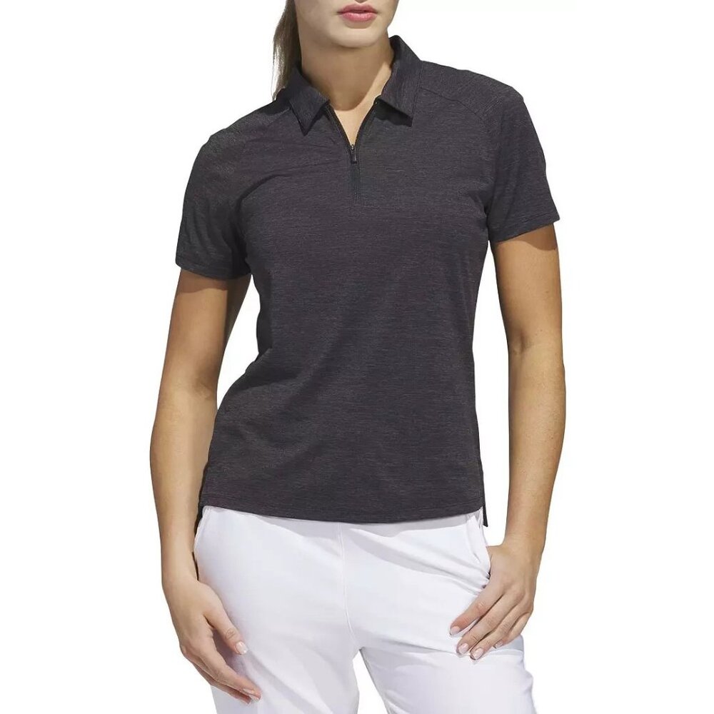 adidas Women's Ultimate365 Heathered Twistknit Short Sleeve Golf Polo XS - Picture 5 of 5